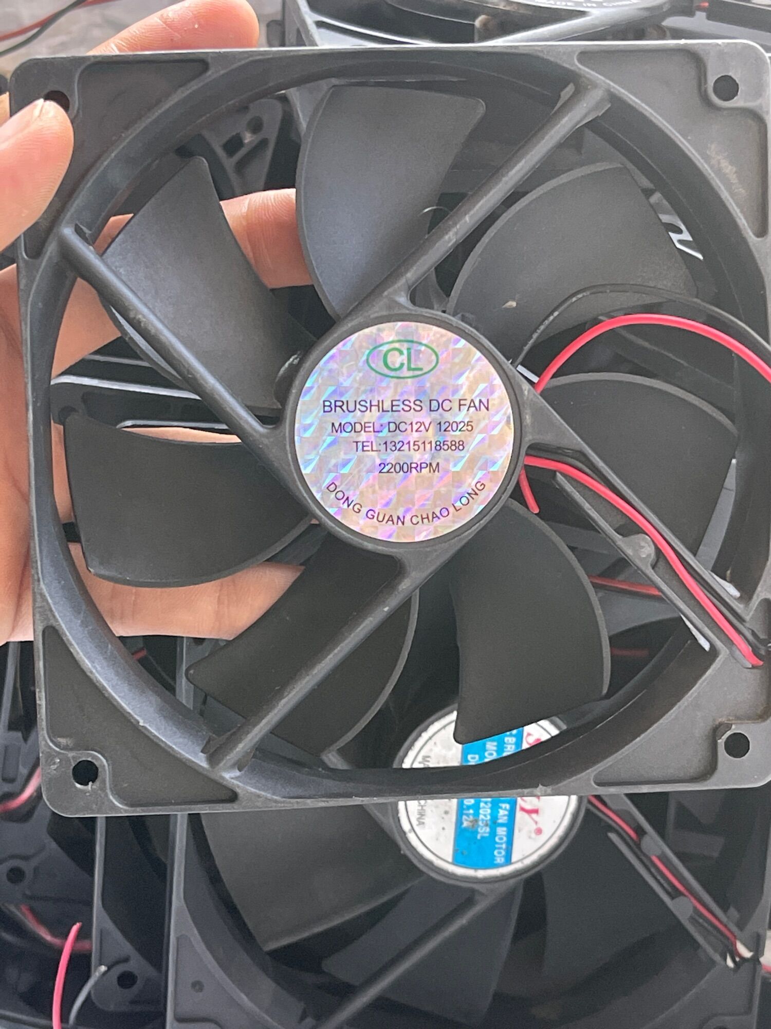 Quạt 12V fan 12x12x2.5cm (dòng dưới 0.2A có jack cắm)