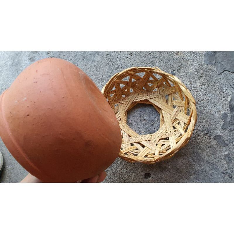 Niêu đất 12cm kèm rế