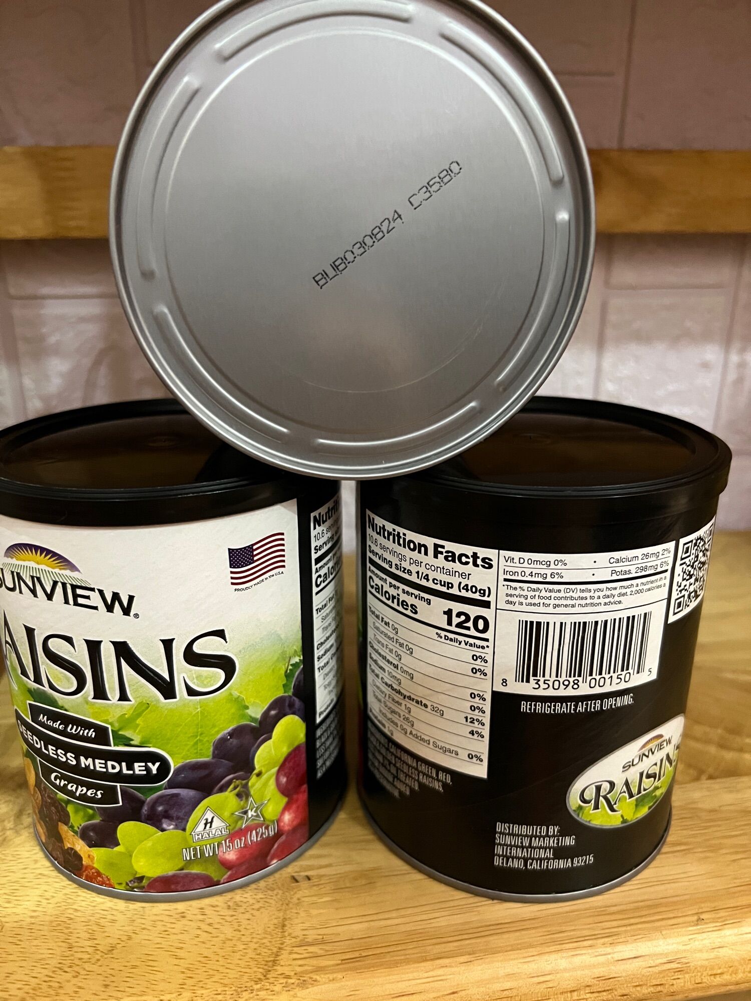 Nho khô Sunview Raisin hộp 425gram