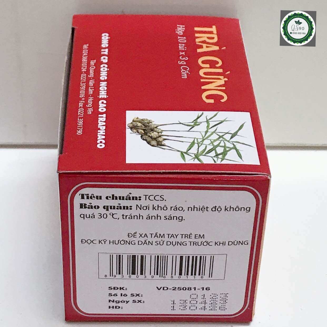 Trà gừng Traphaco 1 hộp 10 túi x 3g