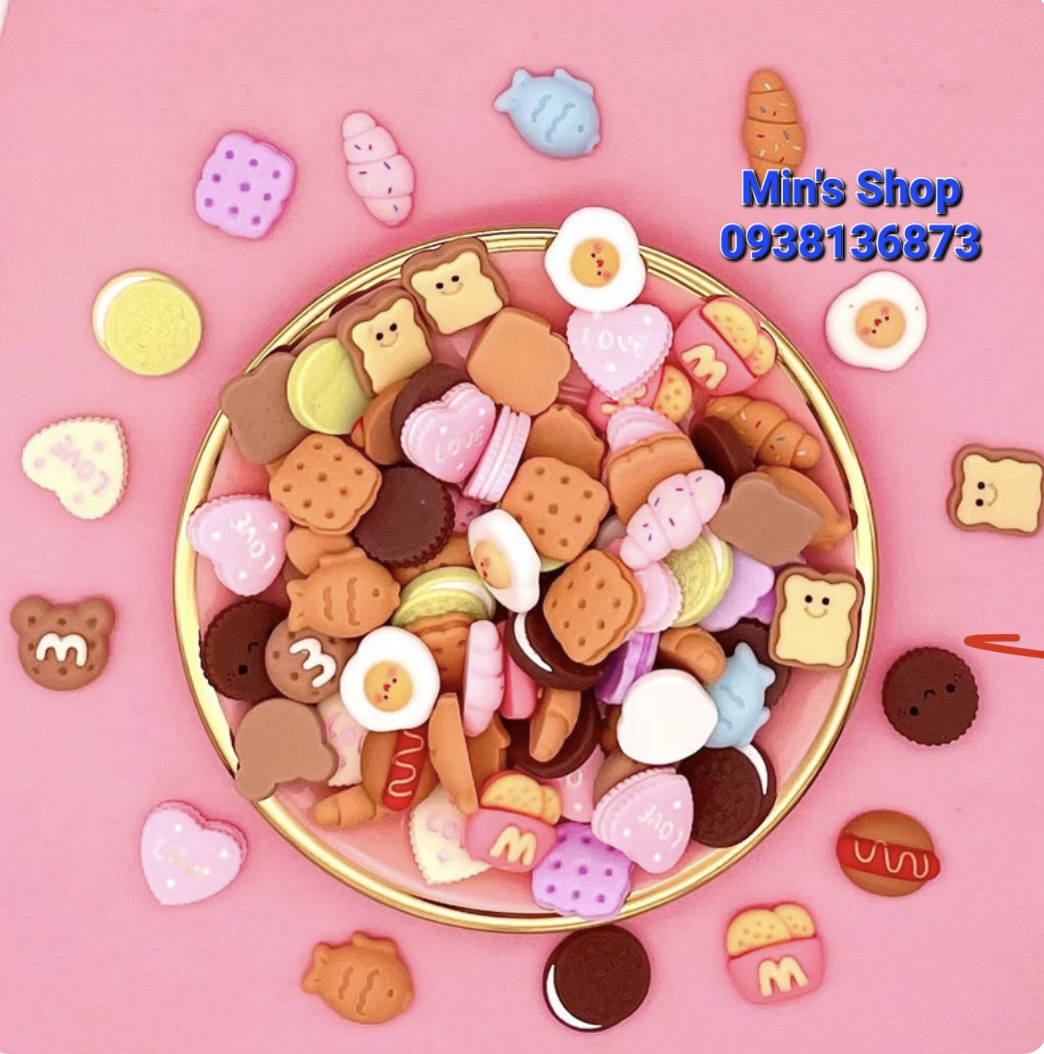 Set 100 charm bánh cá siêu dễ thương