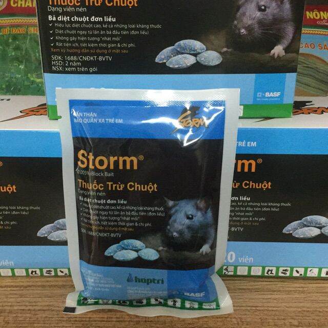 Thuốc diệt chuột sinh học thế hệ mới STORM - gói 20 viên