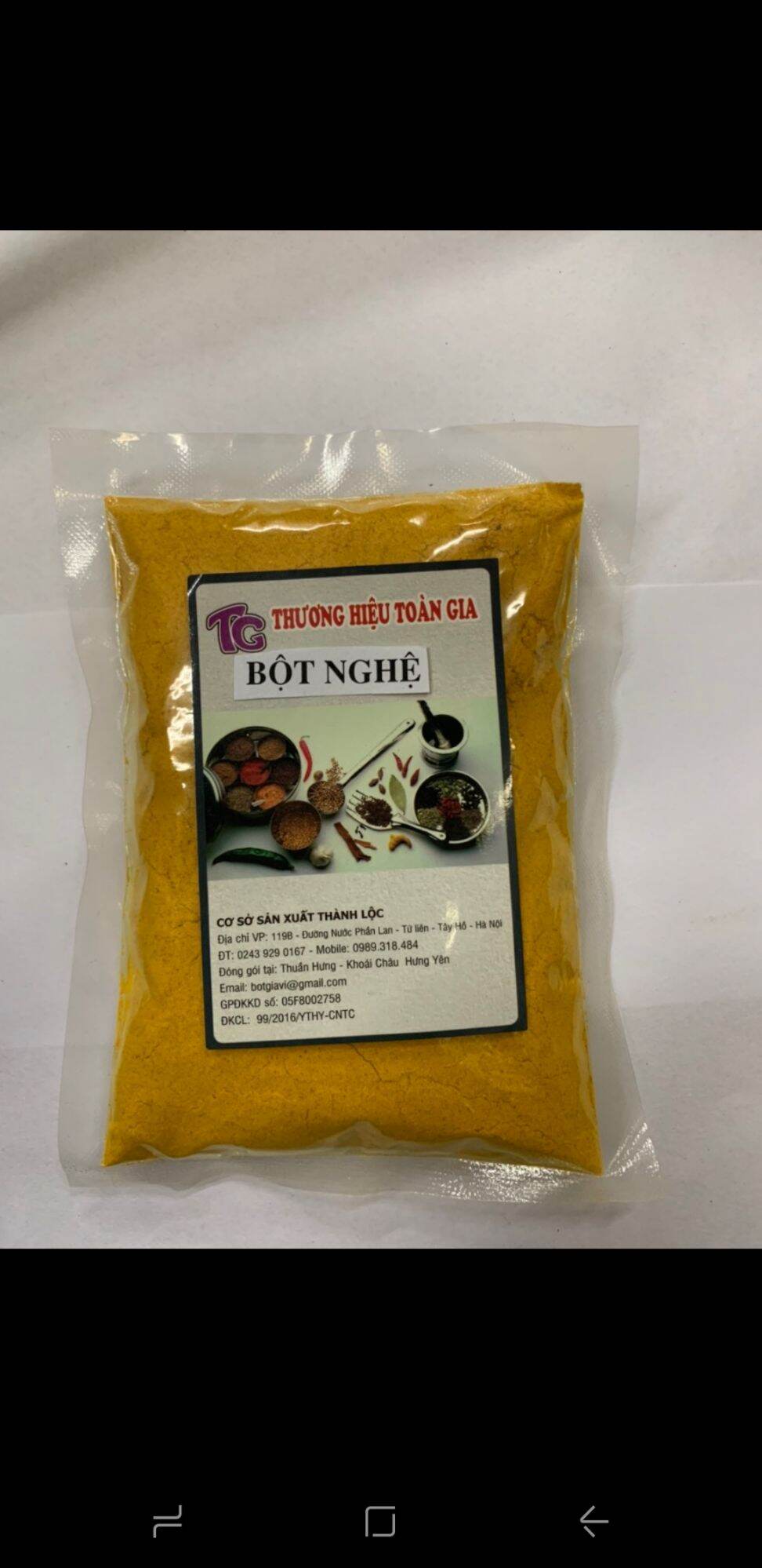 Bột nghệ gói 100g