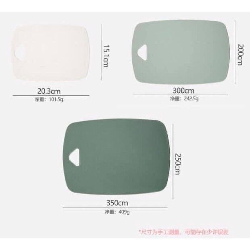 set 3 thớt nhựa ecco kháng khuẩn tiện ích