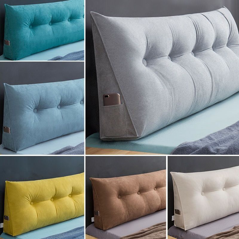 Simple Headboard Cushion Soft Bag Triangle Double Sofa Back Cushion Bed Removable and Washable Big Cushion Bed Backrest