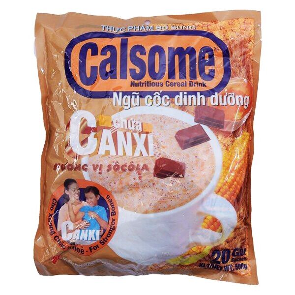 Bột Ngũ Cốc Calsome Socola | Vani 20Gói*25G