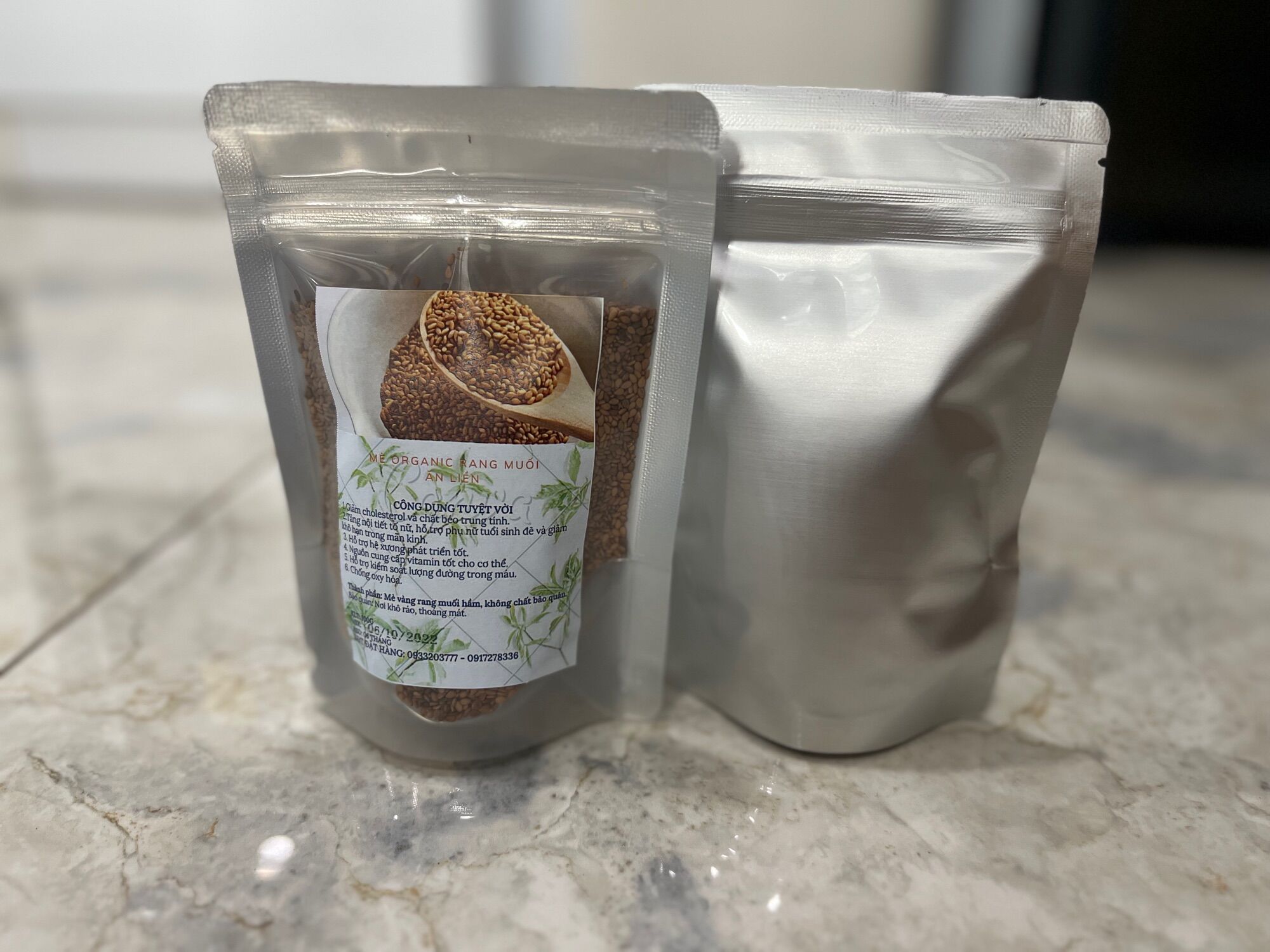 Mè vàng rang muối ăn liền túi zip 100g