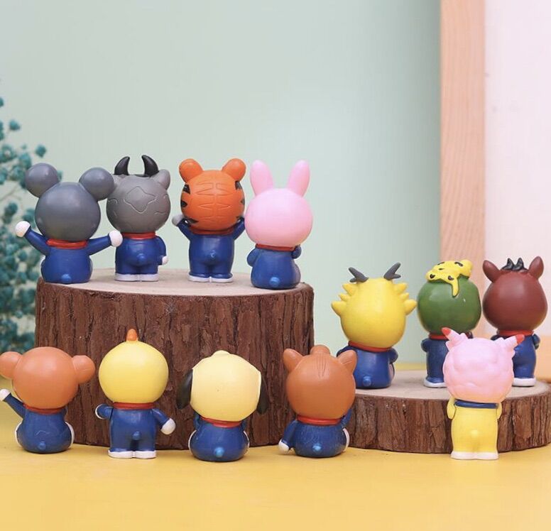Mô hình Doraemon Doremon - Mẫu 12 con giáp Doraemon Doremon - 12 con giáp - Cao 5cm