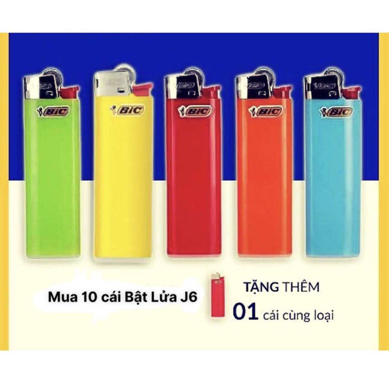 Hột Quẹt Bic J6 và Bic J3 chính hãng bật lửa phụ kiện nam nhỏ gọn nhiều lựa chọn