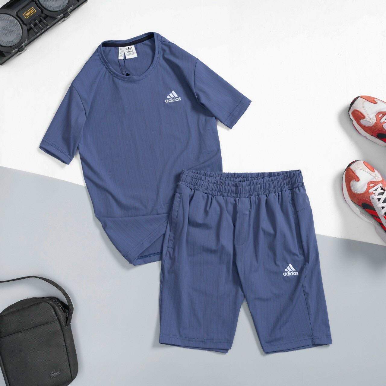 Bộ thể thao nam adidas, Set bộ hè cao cấp chất đẹp mềm mịn