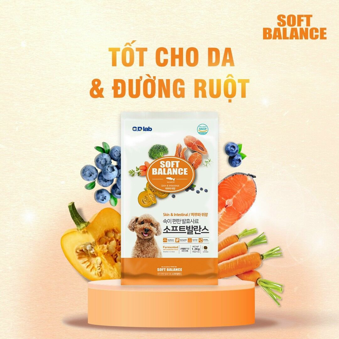 [HẠT MỀM][1,2kg] Thức ăn cho chó hạt mềm SoftBalance cho chó mọi lứa tuổi
