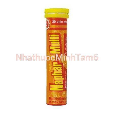 [HCM]Napha-multi plus - viên sủi tăng cường sức đề kháng (tuýp 20 viên)