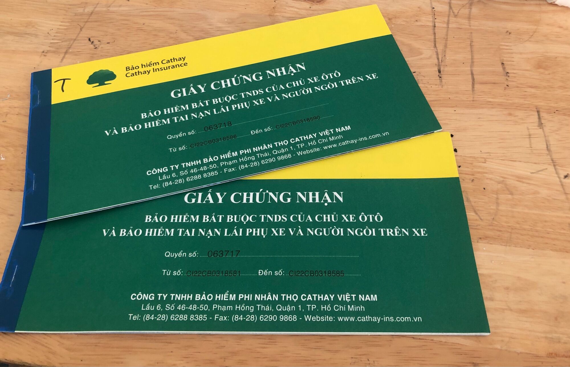 Bảo hiểm ôtô bắt buộc Cathay 4-5 chỗ(ko kinh doanh)