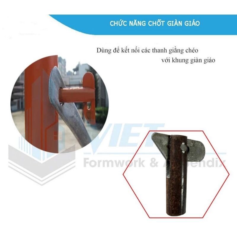 Chốt giàn giáo, chốt khóa chéo giàn giáo (1 cái)