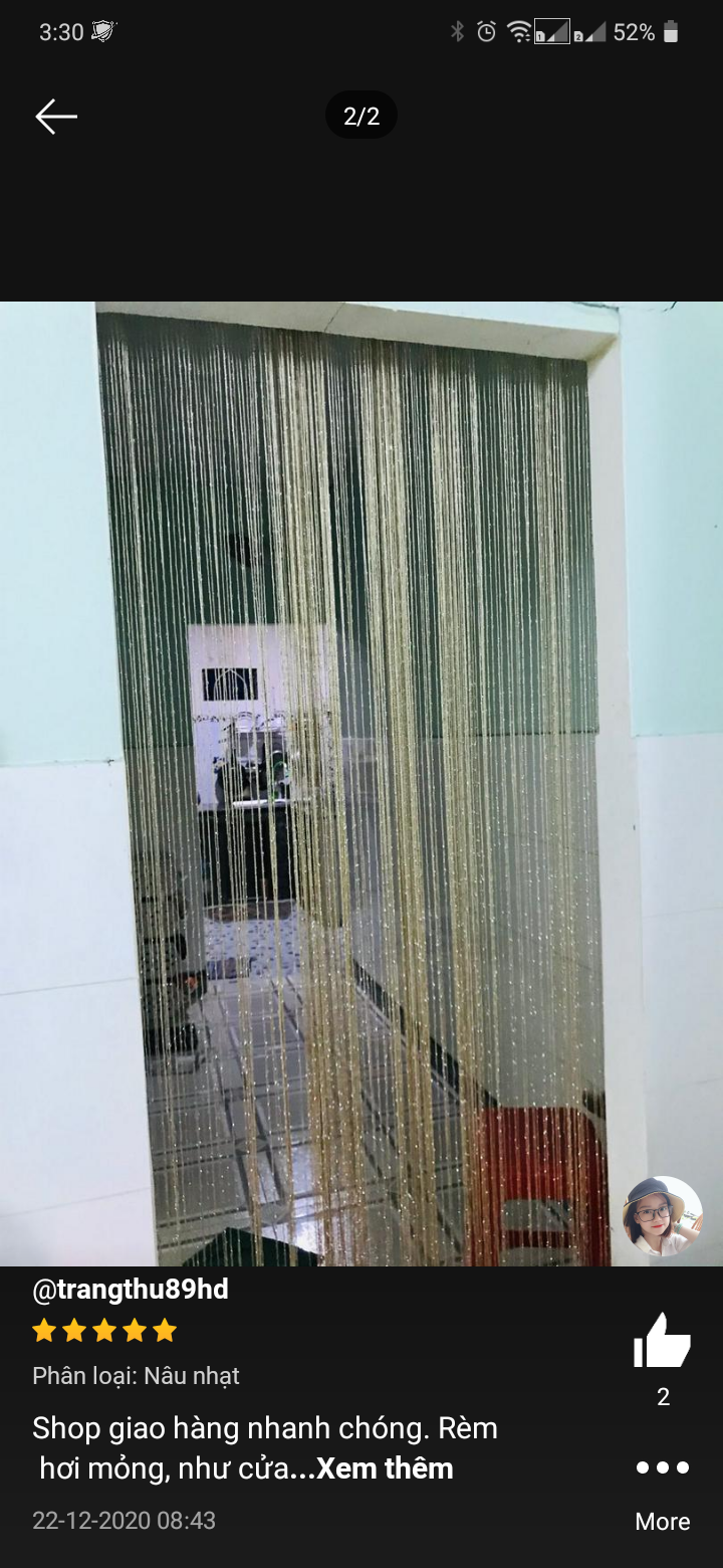 Rèm sợi kim tuyến 1x2m
