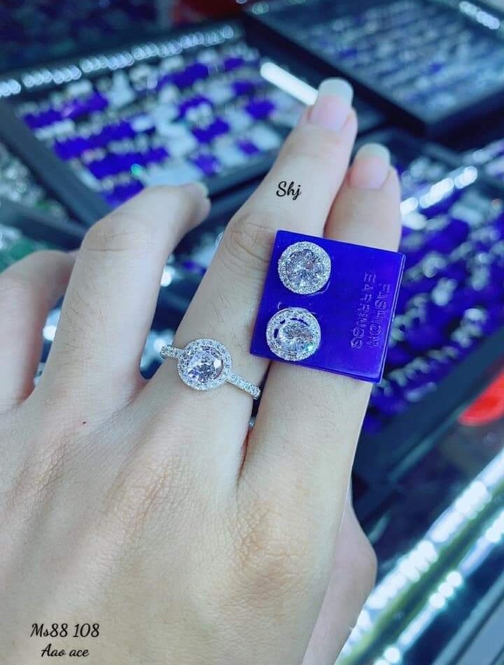 Nhẫn nữ bạc ta đơn giản SHJ