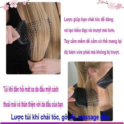Lược gỡ tóc rối, massage đầu