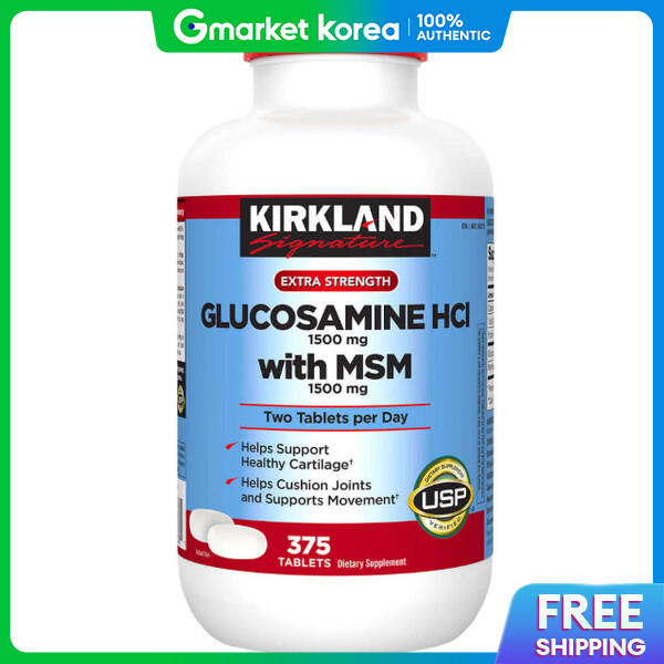 Kirkland Glucosamine HCI 1500mg 375 Tablets For Joint Health Support - hàng nhập khẩu, nguyên hộp