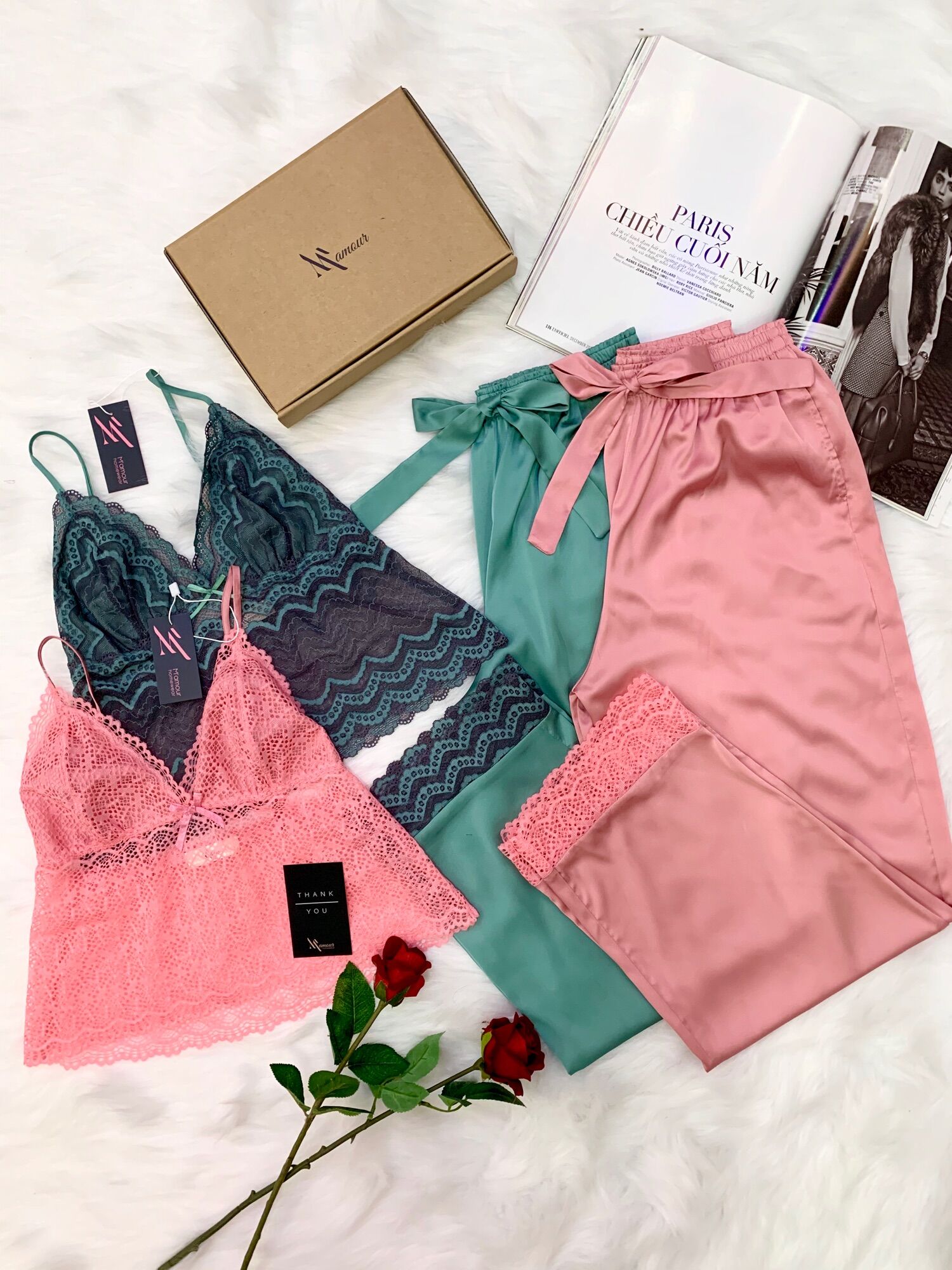 [HCM]??Pyjama lụa thiết kế cao cấp??Pyjama lụa 2 dây