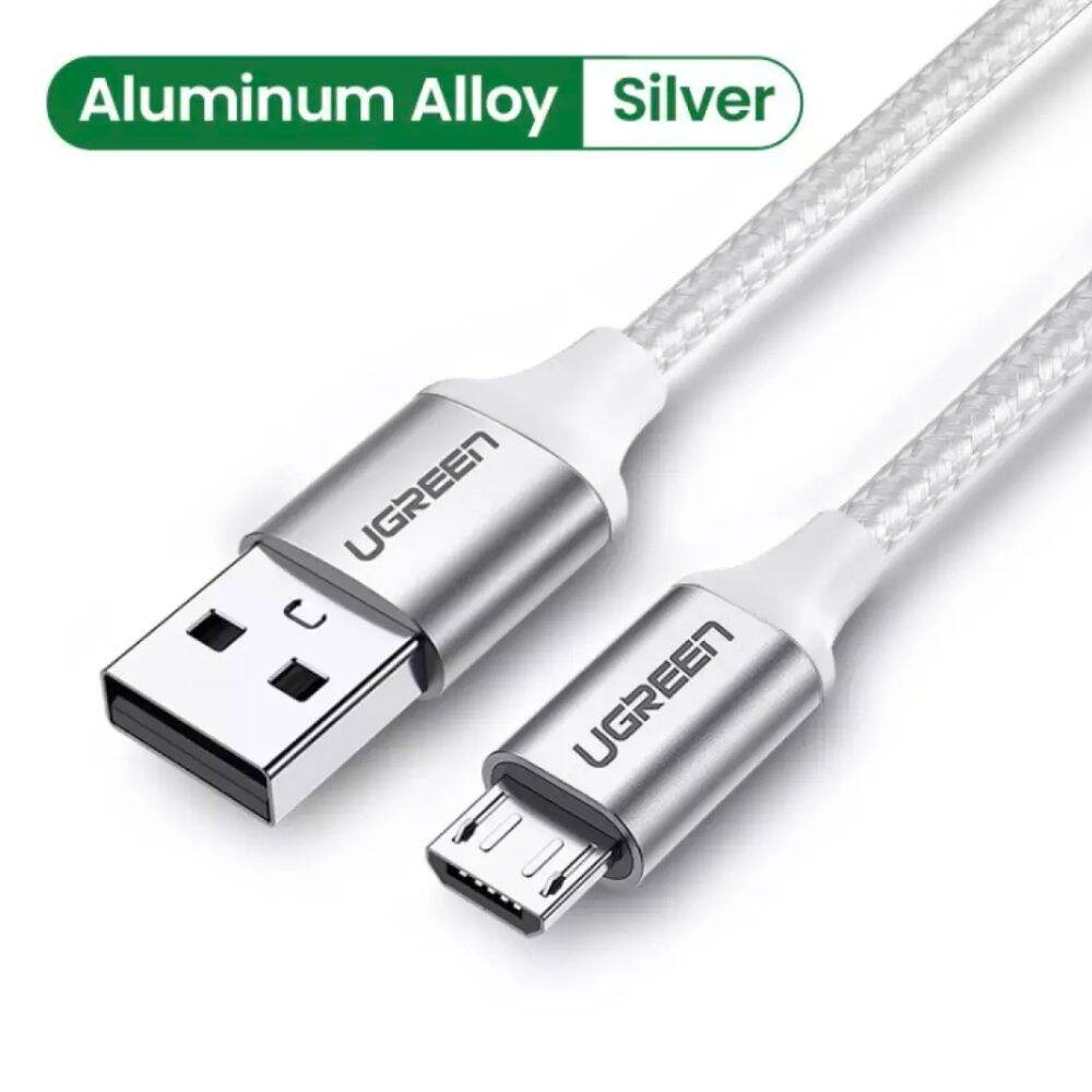 Ugreen cáp sạc nhanh micro-usb nylon braid 3a 60151