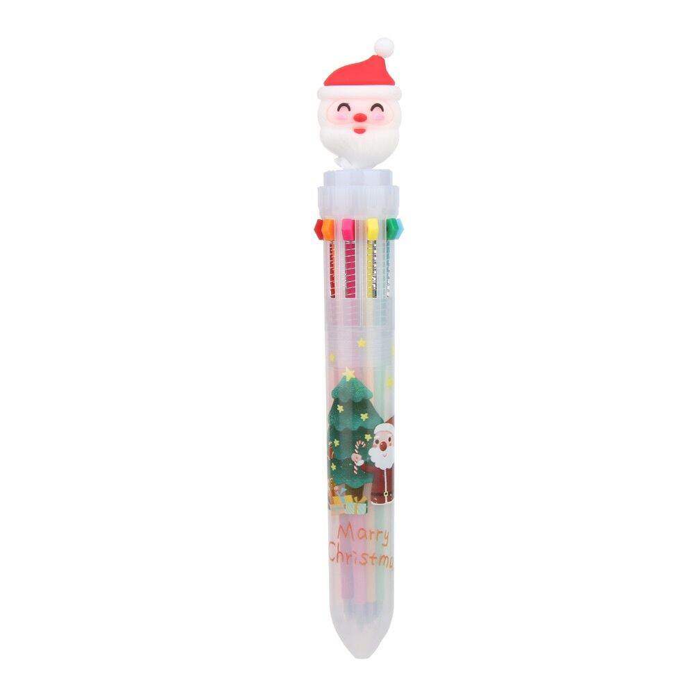 Bút bi 10 màu Merry Christmas, Noel, Giáng Sinh dễ thương