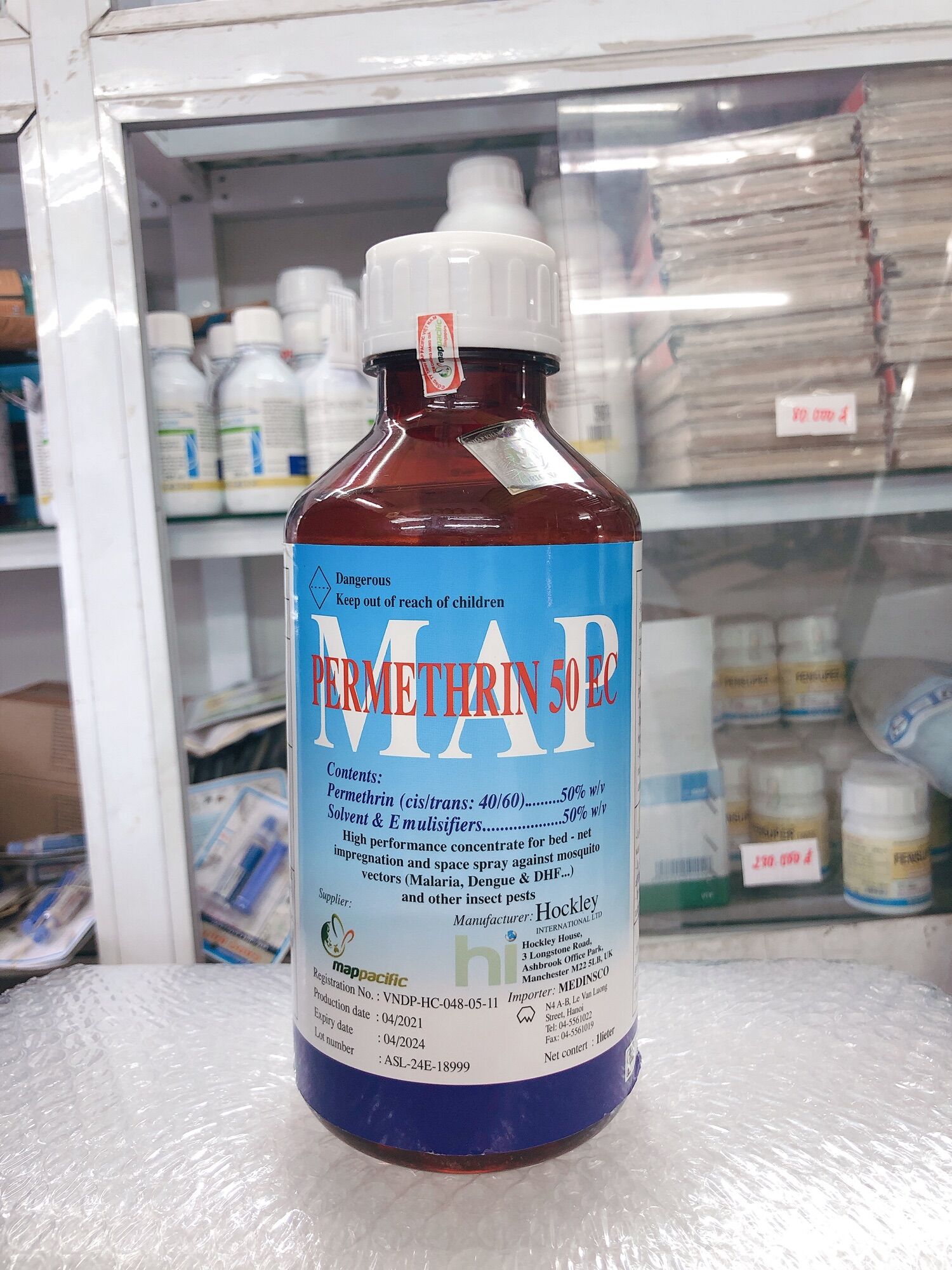 Chế phẩm diệt muỗi MAP PERMETHRIN 50EC - chai 1 lít