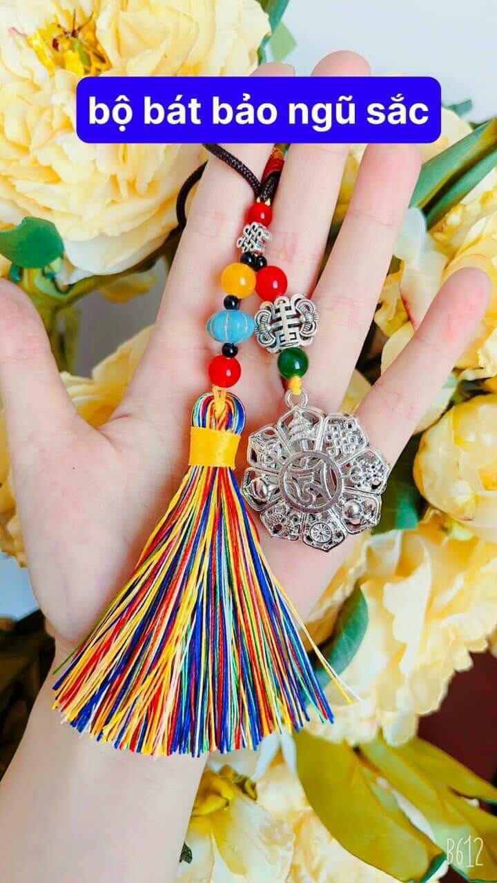 Dây treo ngũ sắc bát bảo cát tường