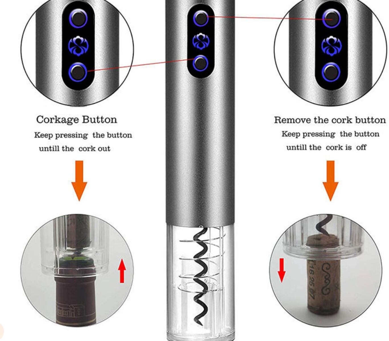 Máy mở nút chai rượu vang sạc usb
