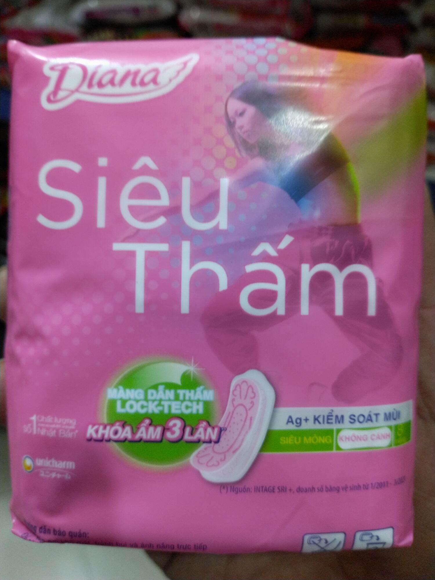 Băng vệ sinh Diana siêu thấm mỏng cánh/không cánh