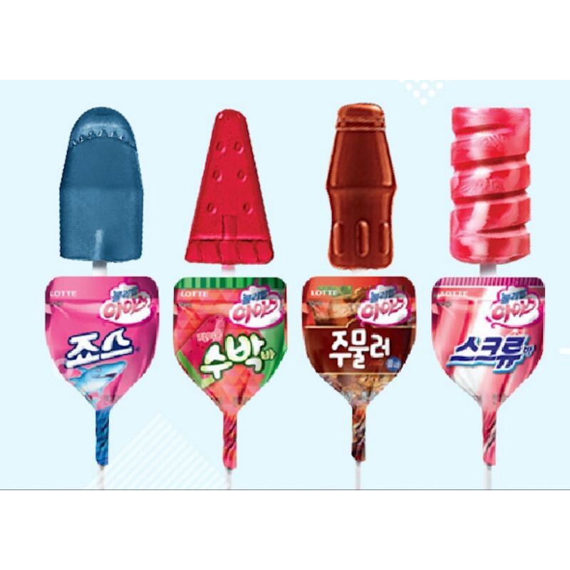 Kẹo mút lotte vị trái cây 60 cây