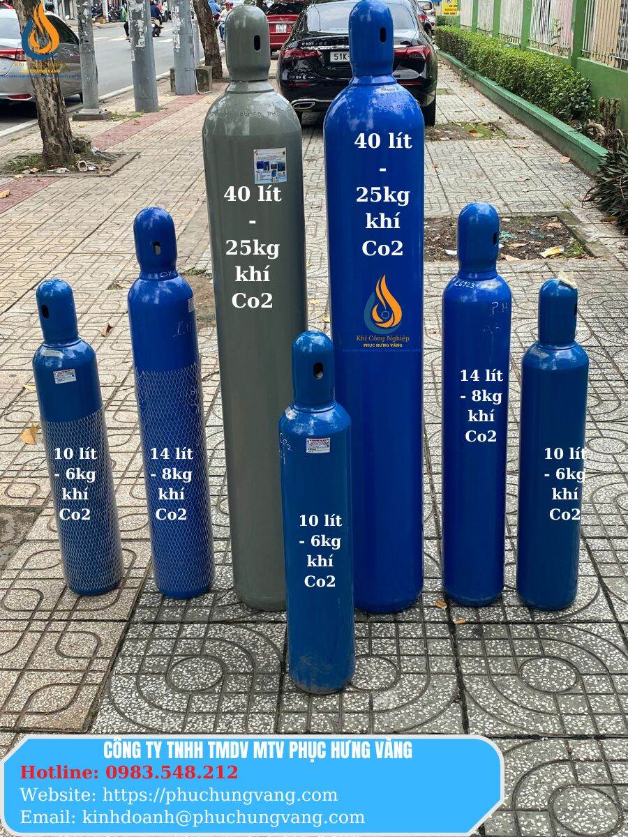 Bình Khí Co2 Hàn Mig 10Lít (6kg Khí Co2)