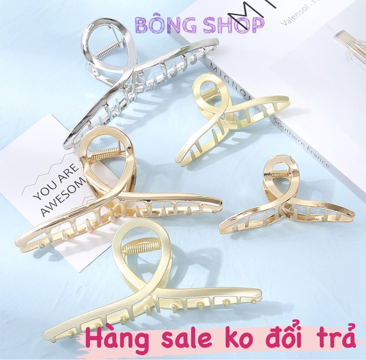 Kẹp tóc càng cua Bông Shop thời trang