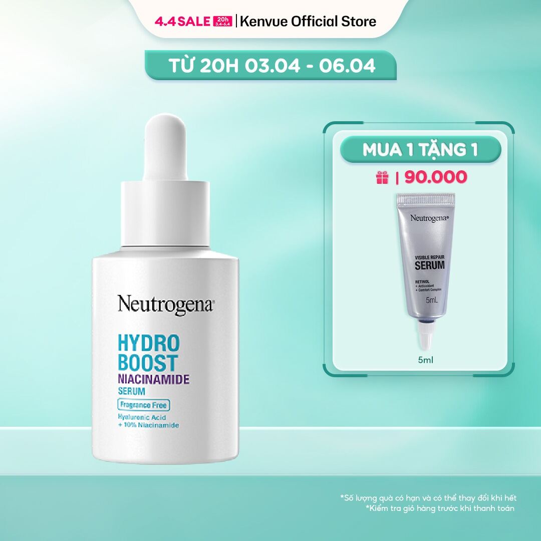 Serum sáng da & thu nhỏ lỗ chân lông Neutrogena® Hydroboost Niacinamide Serum (30ml)