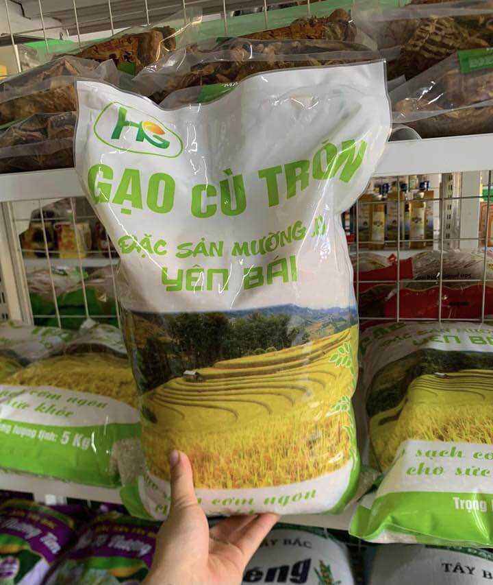 Gạo séng cù hạt tròn-Đặc sản Mường Lò Yên Bái (5kg)