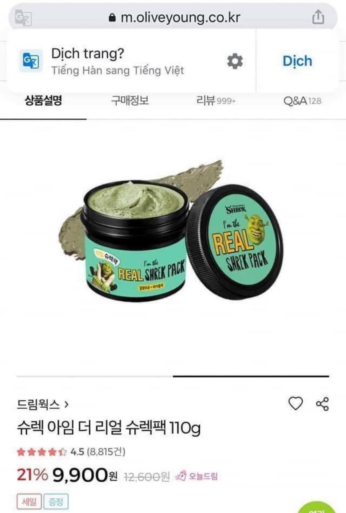 Mặt Nạ Bạc Hà Rau Má Sherk Pack Mẫu Mới 2021 Se Lcl Giảm Mụn Đầu Đen Dầu Nhờn