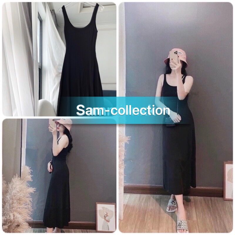 Đầm maxi ba lỗ dáng dài thun tăm Sam-collection☘️Freeship