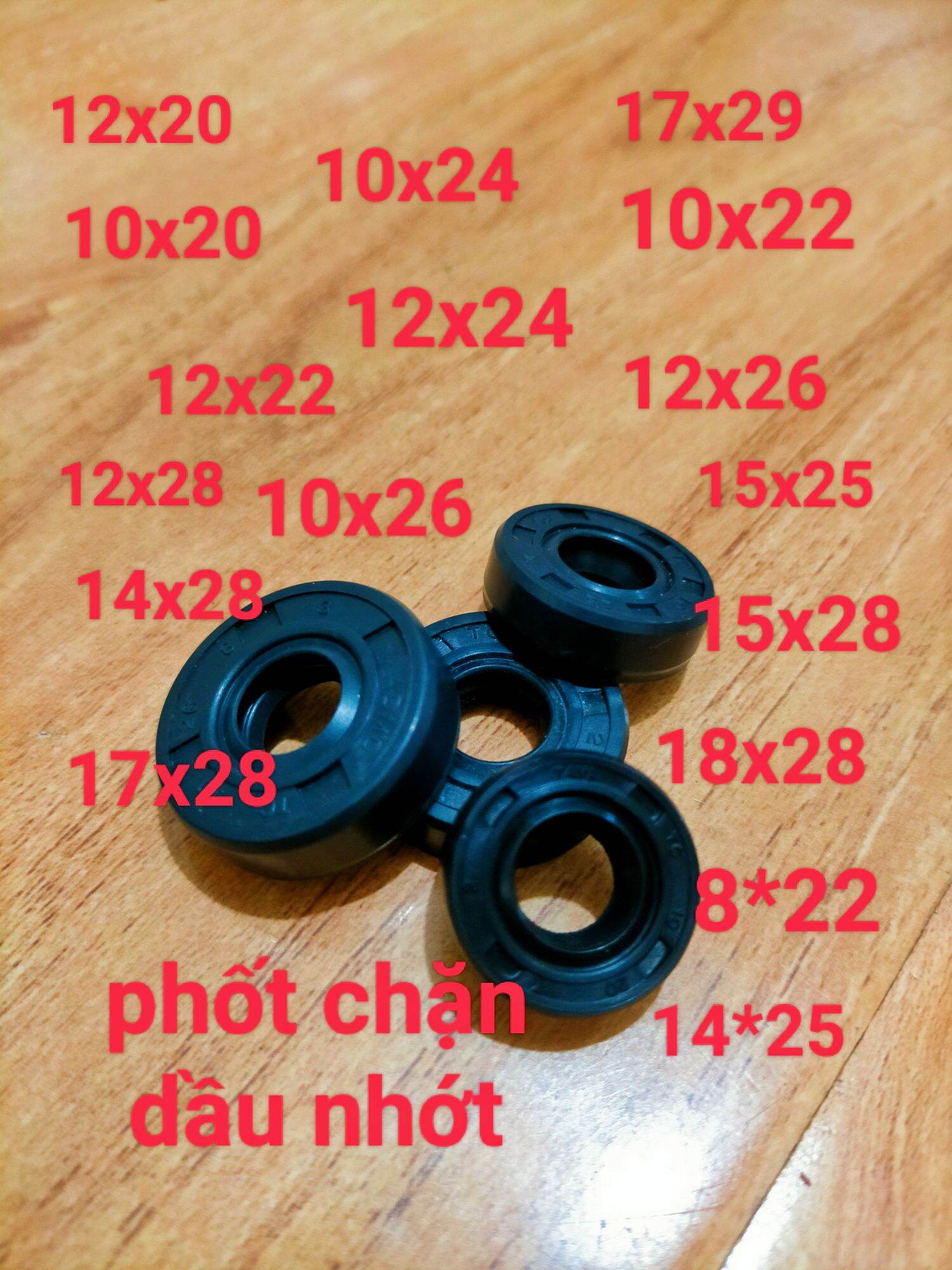 Phốt chặn dầu nhớt loại nhỏ 1020 822 1026 1224 1228 1525 1528 1528 1829