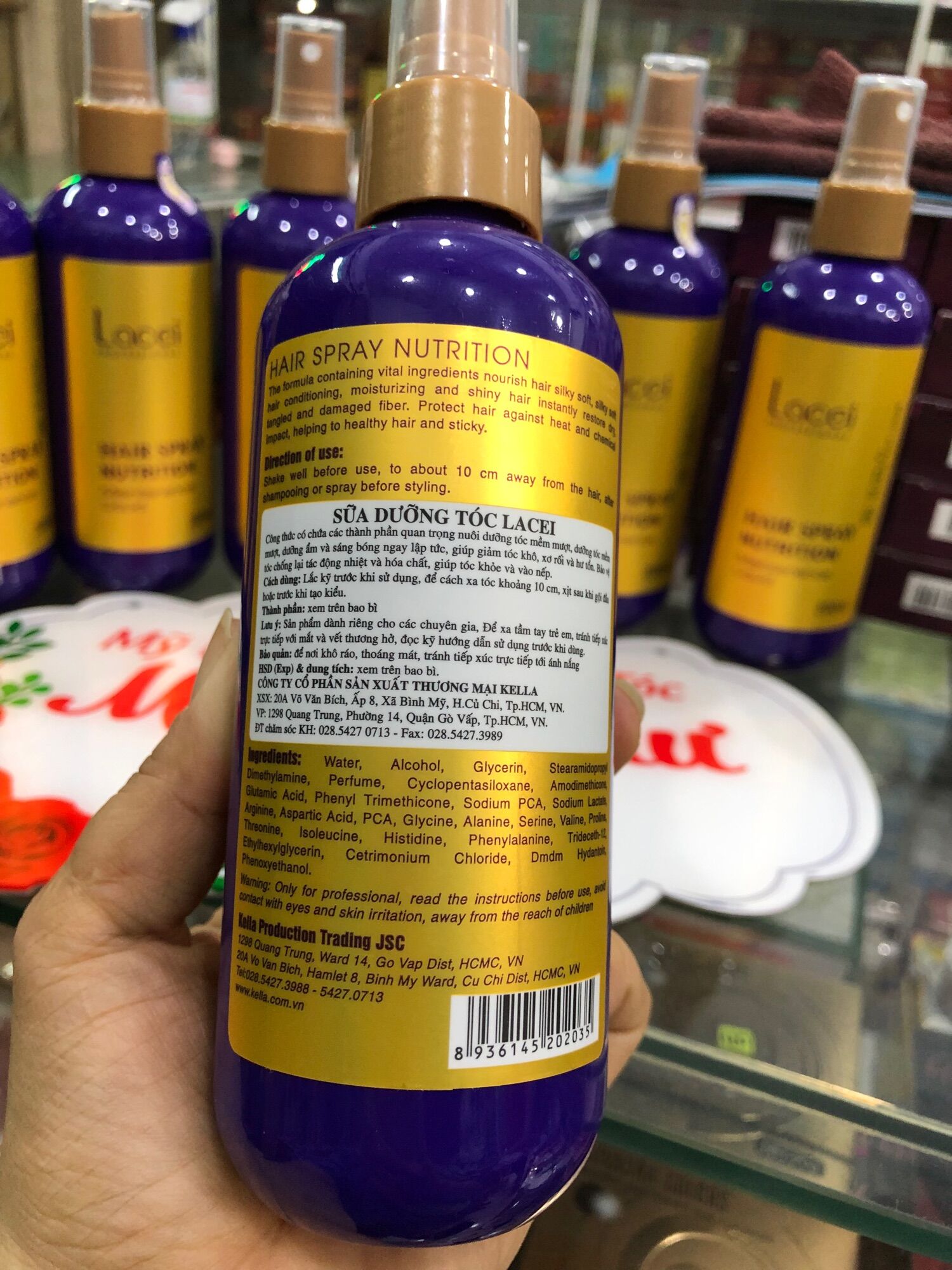 XỊT DƯỠNG TÓC LACEI TÍM 200ML