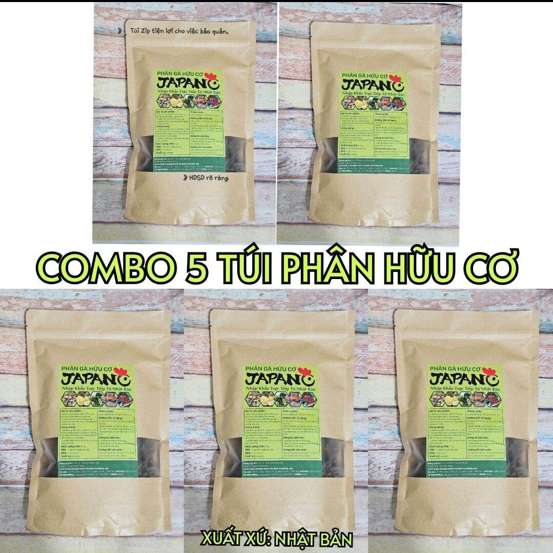 Combo 5 gói Phân bón gà hữu cơ Nhật Bản 1kg