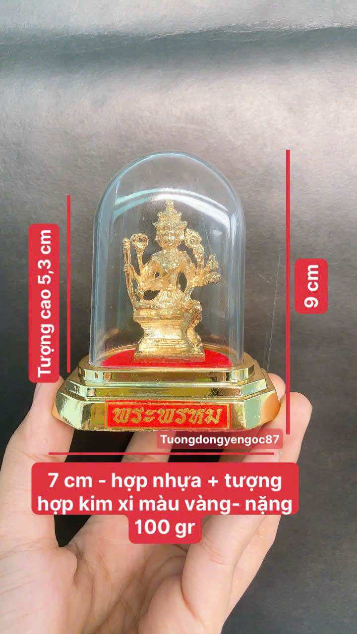 Tượng phật tứ diện lồng kính 9 cm