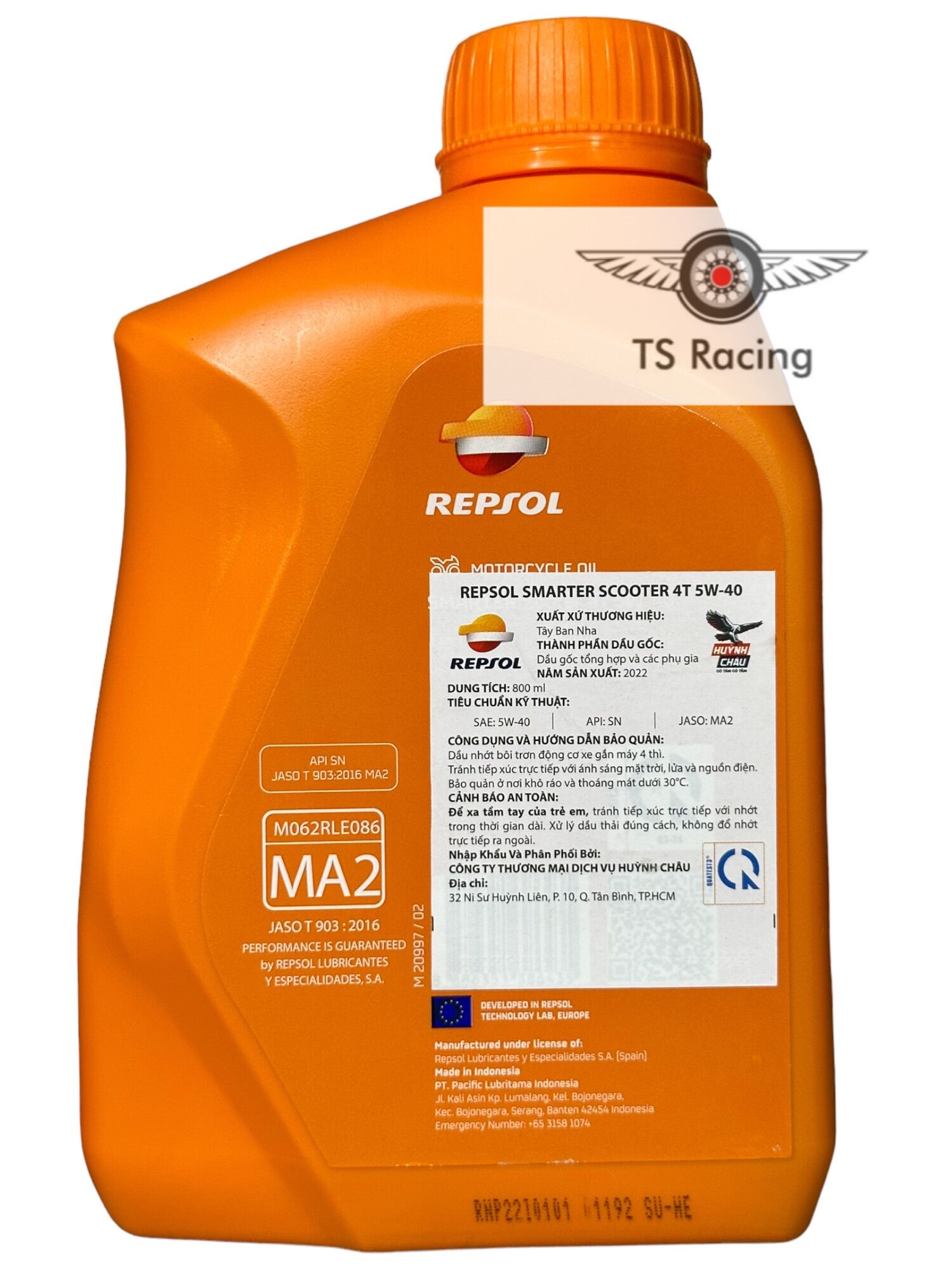Nhớt repsol smarter 5w40 0.8L 1.0L