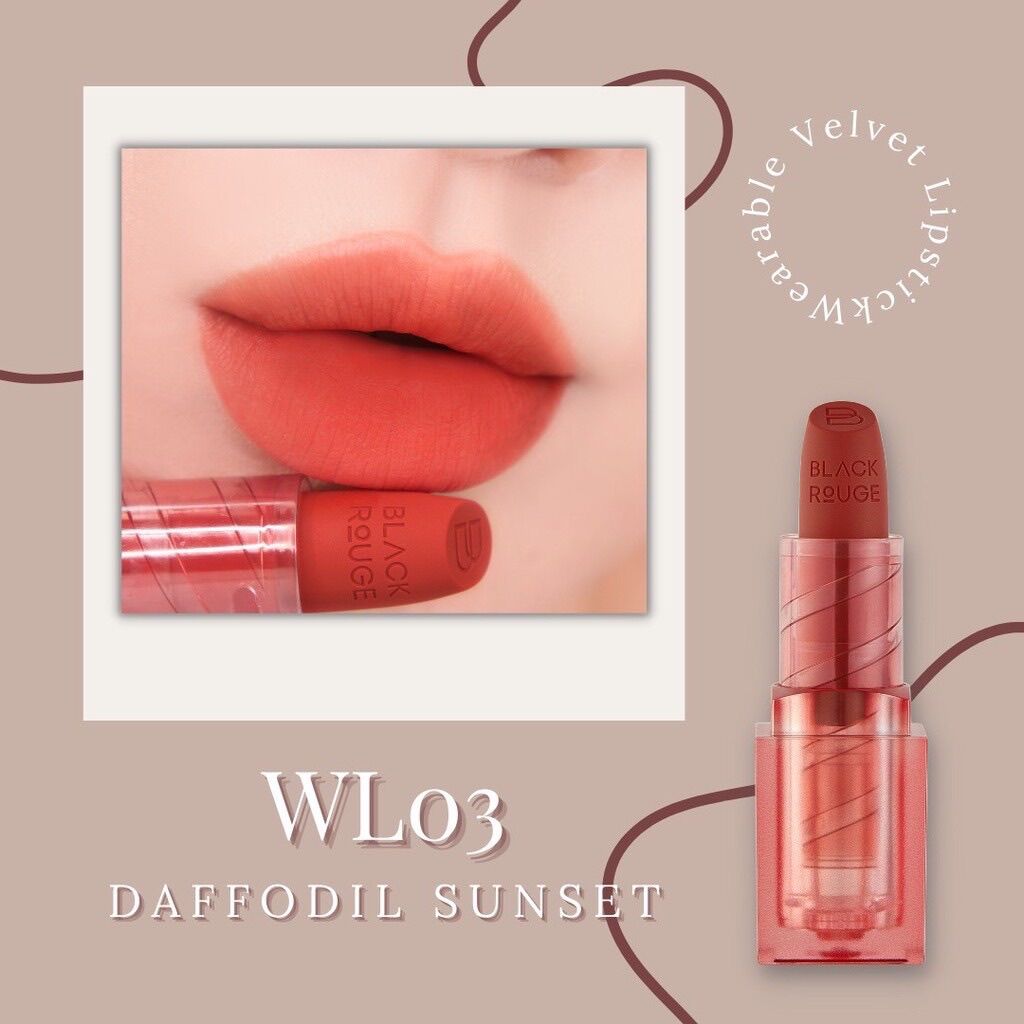 SON THỎI LÌ BLACKROUGE WEARABLE VELVET LIPSTICK