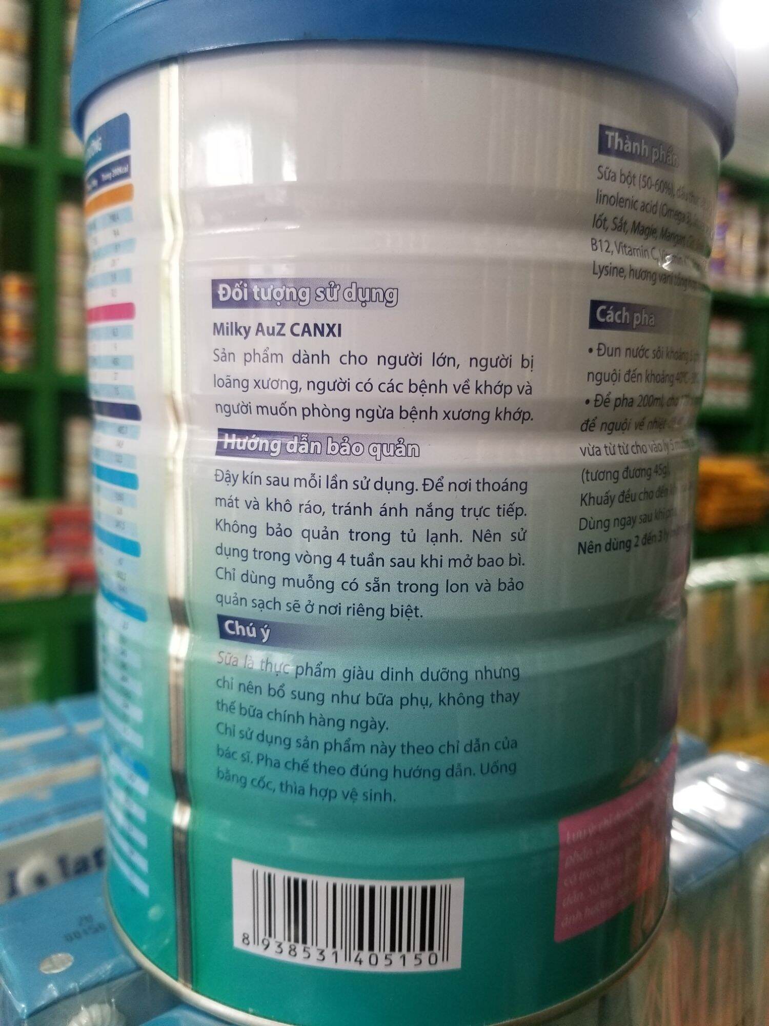 [HCM]Sữa Milky Auz Canxi 850g