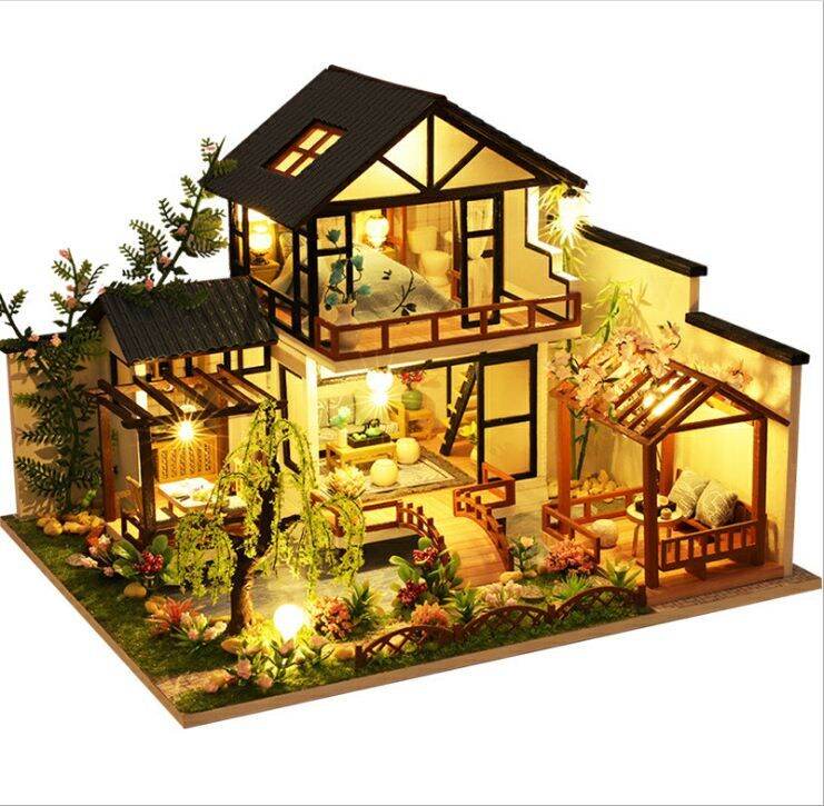 Mô hình nhà gỗ DIY Biệt thự Zhuxi