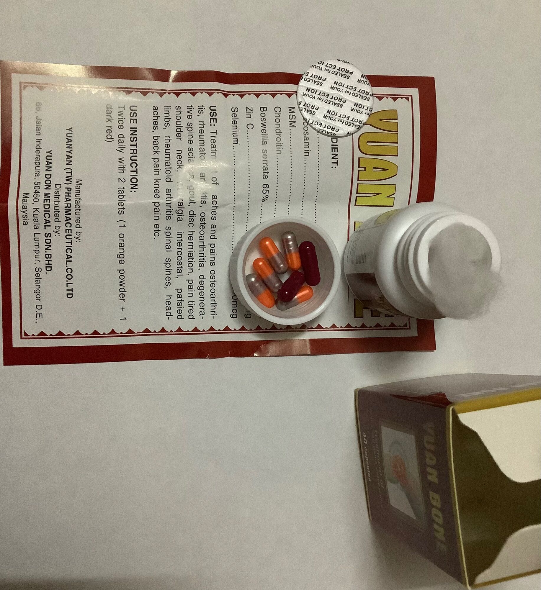 Set 2 Xương khớp yuan bone malaysia
