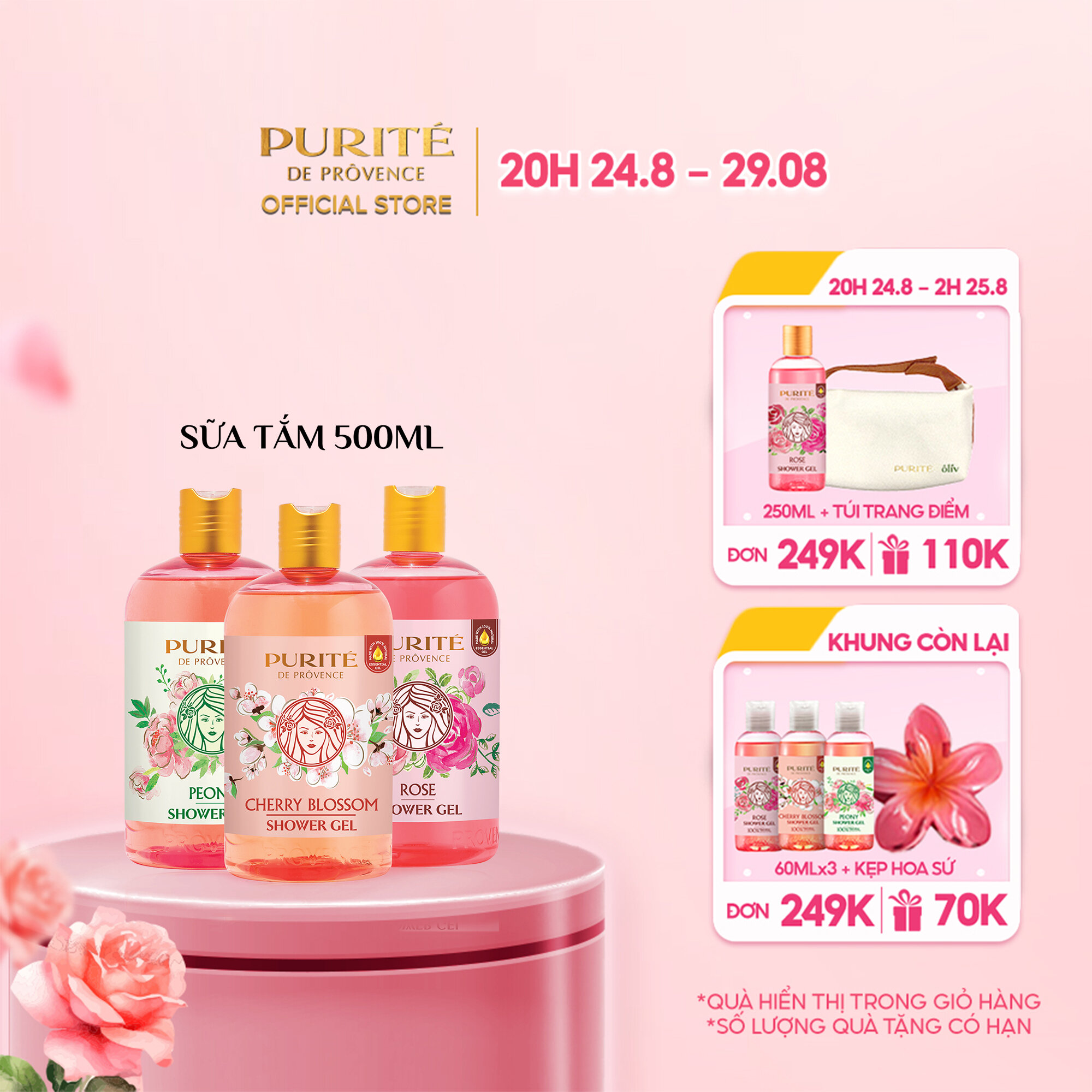 Sữa tắm thiên nhiên purité 500ml