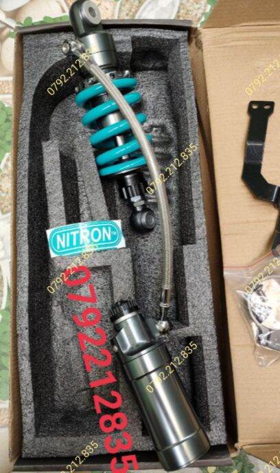 [HCM]1 CÂY PHUỘC SAU NITRON BÌNH DẦU XÁM GẮN EXCITER RAIDER SATRIA XOAY 360 ĐỘ