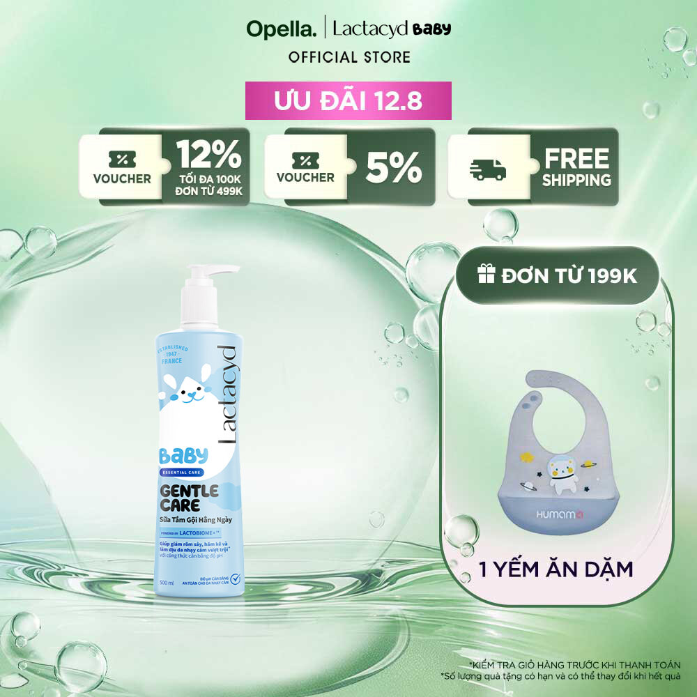Sữa Tắm Gội Trẻ Em Lactacyd Baby Gentle Care Bảo Vệ Dịu Nhẹ Cho Làn Da Nhạy Cảm 500ml