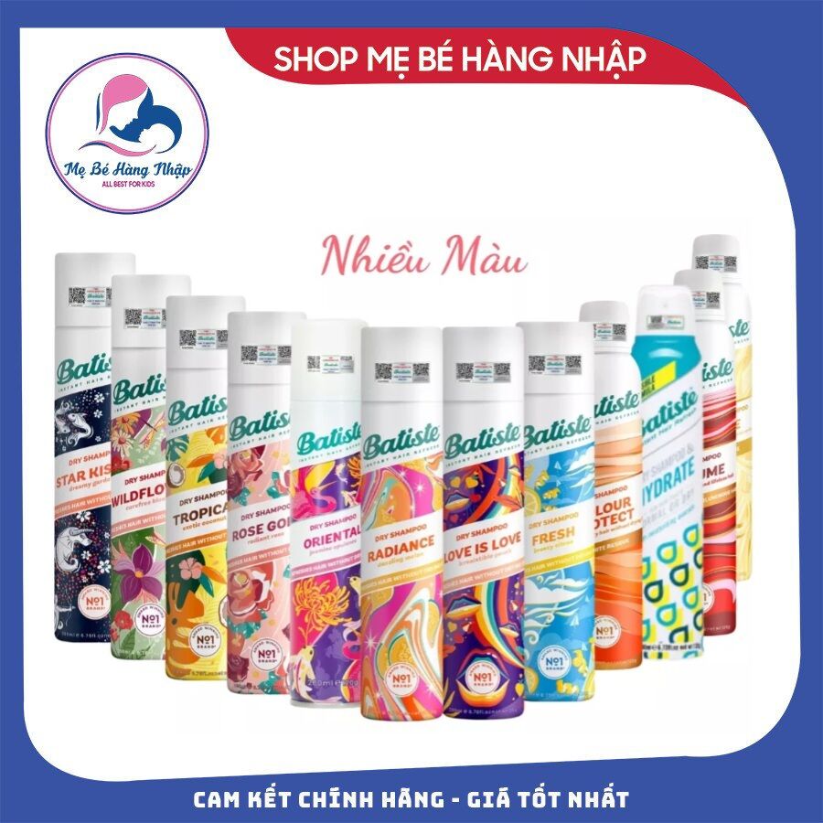 Dầu gội khô Batiste Dry Shampoo 200ml