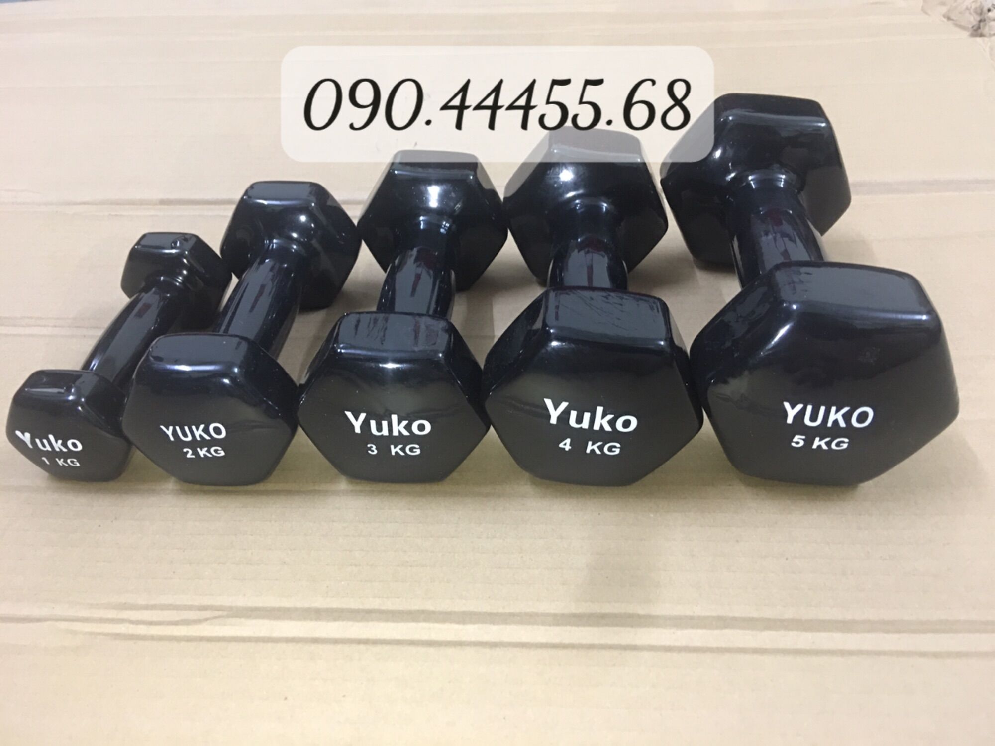 Tạ sắt bọc cao su cao cấp Yuko nhập khẩu phù hợp cho nam và nữ size từ 1-10kg